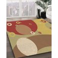 thumbnail image 3 of Ahgly Company Tapis d'Intérieur Lavable en Machine Carré Jaune Transitionnel, 8 Pieds Carré, 3 of 7
