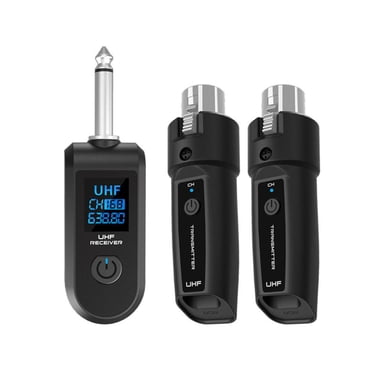 Microphone Sans Fil Émetteur Récepteur 2.4ghz, Système Sans Fil Xlr Microphone, Adaptateur Micro Sans Fil Rechargeable pour Mixeur Audio, Micro Dynamique, Guitare Électrique Basse