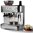 thumbnail image 2 of 1Pcs Machine à Espresso en Acier Inoxydable à Affichage Numérique pour Broyage de Grains, 2 of 8