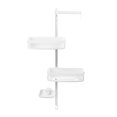 thumbnail image 1 of Umbra Flipside Caddy. Caddie De Douche Flipside. Serviteur De Douche Avec 2 Paniers À Bouteilles Et Un Porte Savon Avec Technologie Flex Gel-Lock®, Pour Douche. Coloris Blanc Et Nickel., 1 of 6