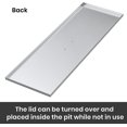 thumbnail image 4 of Zzistar 51" x 17" Stainless Steel Fire Pit Cover Fits -Silver, 4 of 6
