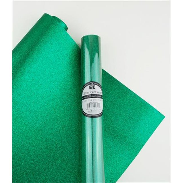 Best Creation Emballage-cadeau Pailleté Vert - 20 Rouleaux par Boîte