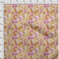 thumbnail image 4 of oneOone Polyester Spandex Orange & Pink Fabric Leaves & Lemon Craft Projects Decor Fabric Printed By The Yard 56 Inch Wide, 4 of 5
