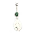 thumbnail image 2 of Belly Button Ring with Spiral and Cubic Zirconia Stone 14g, 2 of 6