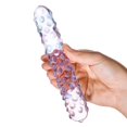 thumbnail image 3 of Glas Rose Nubby 7" Glass Dildo, Purple, 3 of 5