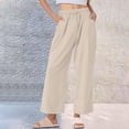 thumbnail image 2 of Liquidation d'Été! Pantalons Grande Taille pour Femmes, Pantalons d'Été pour Femmes, Mode d'Été pour Femmes, Pantalons Longs à Jambes Larges Décontractés à Taille Élastique, 2 of 5