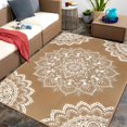thumbnail image 1 of Findosom Tapis d'Extérieur Imperméable Boho 5'x8', Tapis de Paille en Plastique Pliable et Réversible, Grand Tapis de Patio pour Extérieur, Véhicule Récréatif, Patio, Arrière-Cour, Terrasse, Pique-Nique, Plage, Camping Marron, 1 of 6