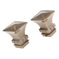 thumbnail image 2 of Langgg 2Pcs Curtain Rod Ends Head Window Treatment Hardware Drapery Head Window Treatment Pole Head for Dia. 28mm Rod Square Tower#Bronze, 2 of 8
