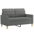 thumbnail image 2 of vidaXL 4 Piece Sofa Set with Pillows Dark Grey Fabric, 2 of 5