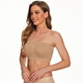 thumbnail image 4 of Eyewear Storage 38hh Strapless Bra Womens Non Padded Bandeau Bra Wire Strapless Convertible Bralettes Basic Layer Top Bra, 4 of 9