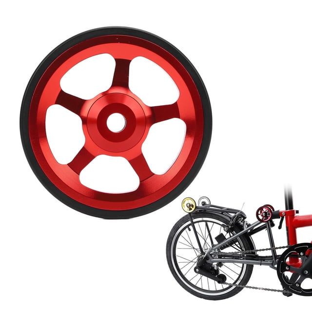 Folding Bike Easy Wheel, Smooth Rolling Easy to Move & Secure Fixation Portable Compact Design for Commuting & Travel