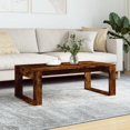 thumbnail image 1 of vidaXL Coffee Table Smoked Oak 102x50x35 cm Engineered Wood, 1 of 5