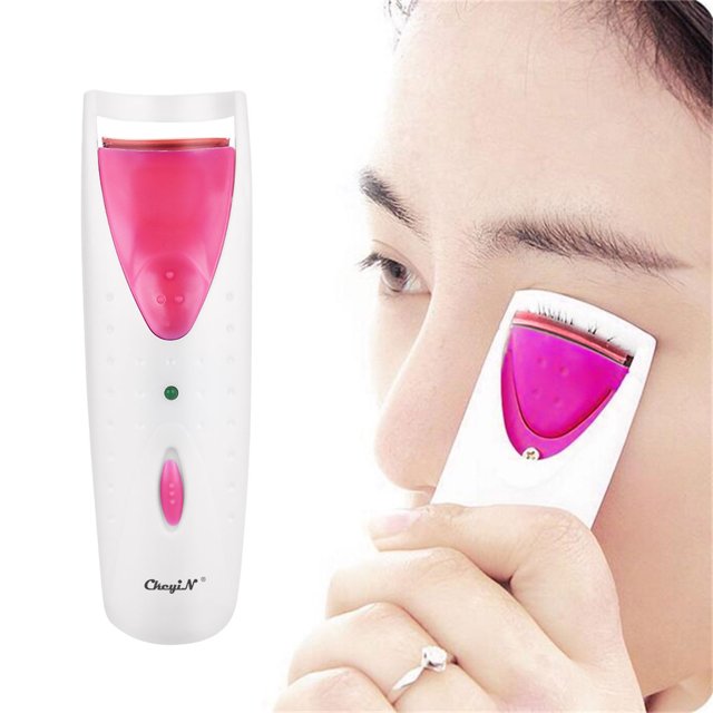 CkeyiN Electric Eyelash Curler, Smart temperature Control Fast Heated Eyelash Curler, Long Lasting Eyelash Natural Curling Makeup Tool,Silicone Pad Eyelash Perm Curler