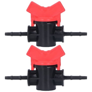 Vanne de contrôle du débit d'eau, 2 pièces régulateur de débit en plastique ABS vanne d'arrêt de contrôle de liquide pompe à eau droite à travers la vanne d'irrigation(3.5MM Flow Regulator)
