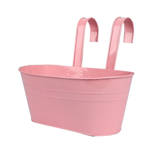 Goriertaly Practical And Durable Detachable For Balcony Planters Railing Hanging Multipurpose Fence Planters Pink 1Set