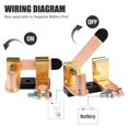 thumbnail image 4 of SUTENGDA Blade Battery Disconnect Switch 12V/24V 250/750A Solid Brass Battery Isolator Switch Professional Battery Cut Off Switch Anti-Theft Battery Kill Switch for Car Boat RV ATV, 4 of 9