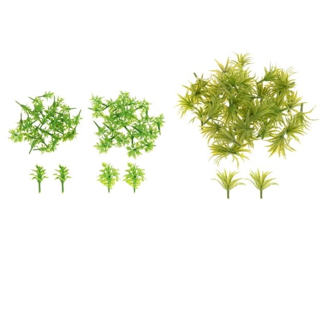KLKCMS 100 Pcs Modèle de Paysage Herbe Mini Paysage Herbe Train Herbe Chemin de Fer Vert
