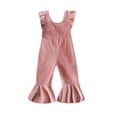 thumbnail image 1 of WEIYLL Combinaison Fille Volants Manches Courtes Bas Évasé Été Rd2 Vêtements pour Tout-Petits 2-3 Ans, 1 of 6