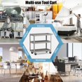 thumbnail image 4 of Costway 3-Tier Metal Utility Cart 400 lbs Storage Service Trolley Tool Storage Gray, 4 of 10