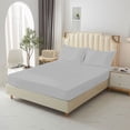 thumbnail image 1 of UsRHHA Double Bed Fitted Sheet with Non-Slip Elastic, 200x180cm All-Inclusive Mattress Protector for Deep Pocket, Soft Breathable Bed Cover, 1 of 6