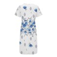 thumbnail image 5 of Robe d'Été pour Femmes 2024 Mode Grande Taille Décontractée à Manches Courtes Col en V Robe Imprimée Robe Ample Rabais de 50 % Liquidation!, 5 of 5
