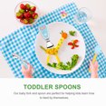 thumbnail image 2 of 1 Set Toddler Utensils Cartoon Baby Forks and Spoons Eating Training Utensils, 2 of 5