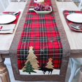 thumbnail image 1 of Christmas Table Runner Tree And Deer Table Runner For Family Christmas Holiday Table Christmas Dinner Party Table Setting, 1 of 5