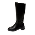 thumbnail image 2 of Styesk Bottes pour Femmes Mode Bottes Mi-Mollet pour Femmes Décontractées Bout Rond Bottes Confort Chaussures Décontractées Bottes de Travail pour Femmes, 2 of 9