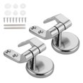 thumbnail image 1 of 2PCS Replacement Toilet Seat Hinge Set Chrome Hinges With Fittings For Wood Finished, 1 of 9