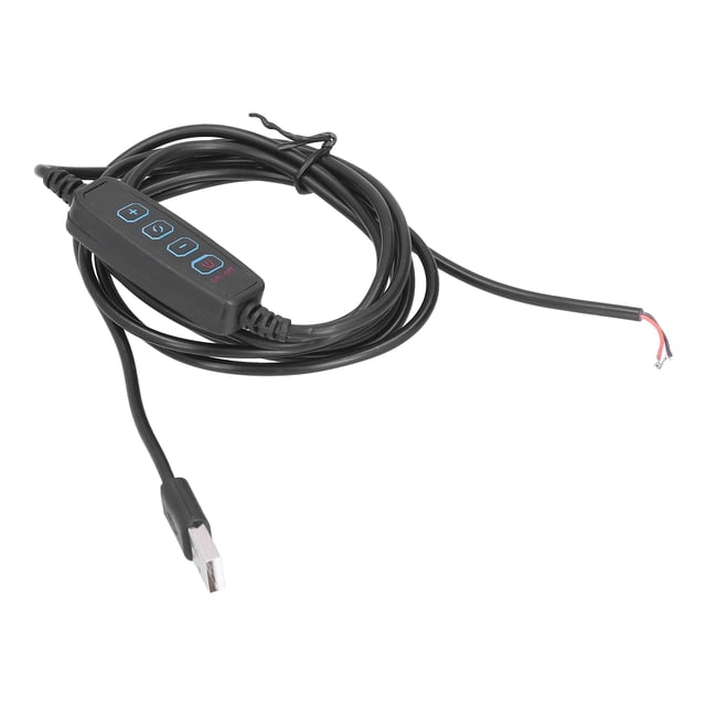 Cordon Lumineux, Cordon d'Interrupteur d'Éclairage USB Universel pour l'Extérieur et la Maison. Ce Câble USB à Gradation de 2 m (6,6 Pi) avec Lumière DEL Est Fabriqué en Matériau PVC durable, Assurant l'Isolation et une Utilisation durable. Il Comprend des Commandes à Bouton pour l'Amélioration de la Lumière, une Gradation Tricolore, une Réduction de la Lumière et une Commutation de l'Alimentation. l'Interface d'Alimentation USB Est compatible avec les Lampes de Bureau, les Lumières de Remplissage, les Bandes Lumineuses et les Lumières pour Plantes, le Rendant Polyvalent pour Diverses