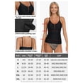 thumbnail image 4 of RELLECIGA Haut de Tankini Froncé à Encolure en V pour Femme Maillots de Bain Contrôle du Ventre, 4 of 7