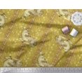 thumbnail image 3 of Soimoi Green Georgette Viscose Fabric Deer Animal Skin Print Sewing Fabric BTY 44 Inch Wide, 3 of 3