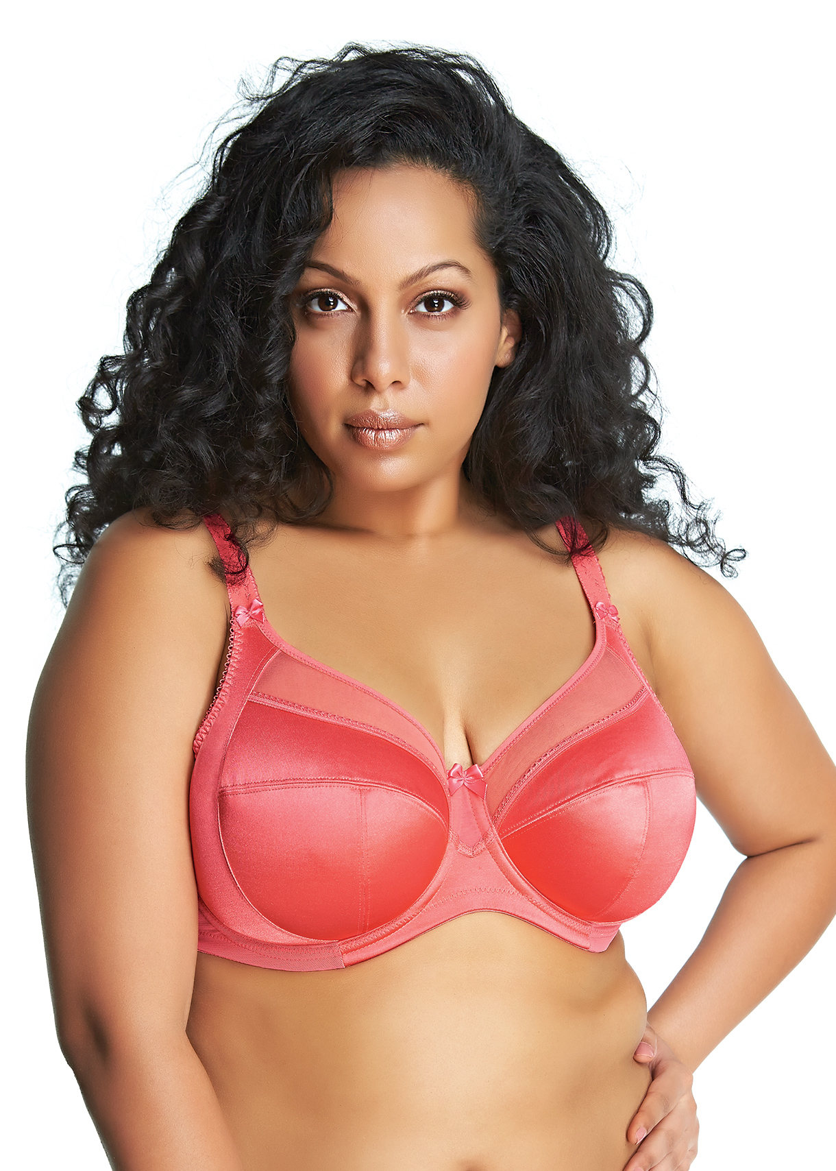 Goddess Womens Keira Plus-size Banded Underwire Bra, 38N, Coral