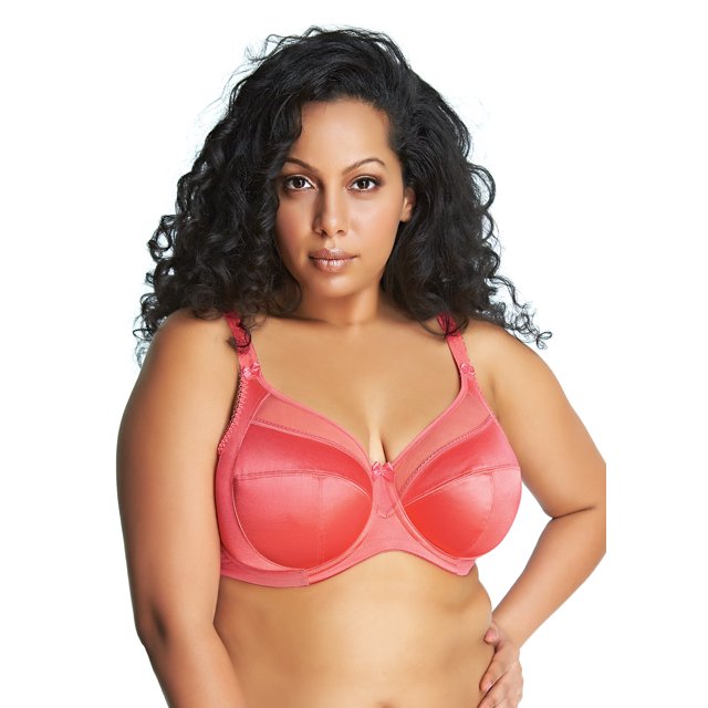 Goddess Womens Keira Plus-size Banded Underwire Bra, 44DDD, Coral