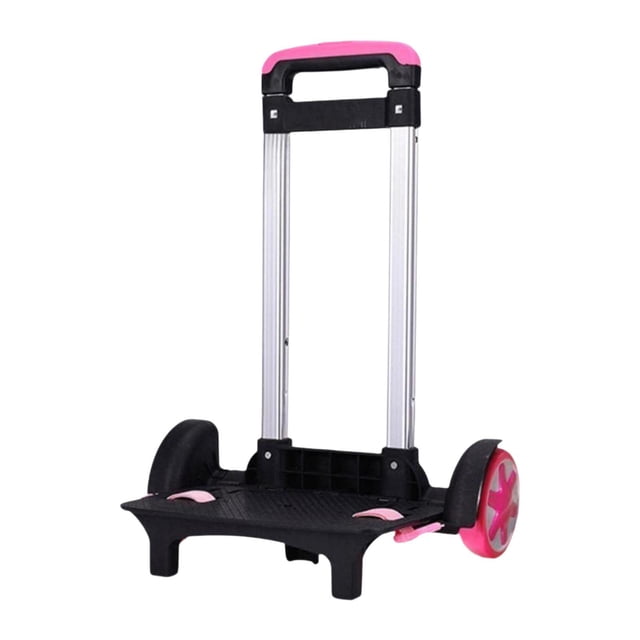 GUOOL Backpack Trolley Foldable 3 Sections Multifunction Aluminum Alloy Hand Truck Rose Red