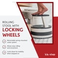 thumbnail image 3 of Cramer Industries 100143 Kik-Step Steel Step Stool - Red, 350 lb Duty Rating, Spring-mounted Casters, 3 of 4