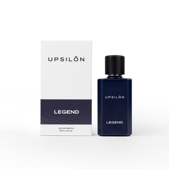 Upsilon Legend Eau de Parfum pour Hommes 100 ml, 3,4 Fl Oz / Parfum Boisé Longue Tenue et Chaleureux pour Garçons / avec des Notes de Citron, d'Orange, de Patchouli et de Pomme Rouge - Pratique pour le Voyage, Parfum de Luxe