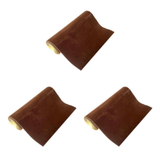 Decodeary Elegant Flannel Fabric Peel Sticker Paper Liner for Costumes Delicate and Charming Brown 15.75 Inchx58.27 Inch 3Set