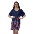 thumbnail image 1 of Moomaya Robes Décontractées pour Femmes Courtes Imprimées Robe Fluide à Col en V pour Femmes Grande Taille, 1 of 6