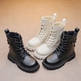 thumbnail image 4 of Kcodviy Children Shoes Able Thick Tall Girls Riding Boots Soled Boots Able Baby Kids Mid Calf Boots Soft Soled High Top Fall Boots for Girls Princess Boots, 4 of 4