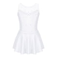 thumbnail image 1 of inhzoy Robe de Patinage Artistique pour Filles Enfants avec Strass et Paillettes, Patineuse de Ballet Danseuse, Costume Scintillant Blanc 16, 1 of 7