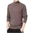 thumbnail image 1 of Jalioing Long Sleeve Mock Neck Shirt for Men Fall Casual Solid Color Pullover Tee Soft Basic Undershirts Tops, 1 of 5
