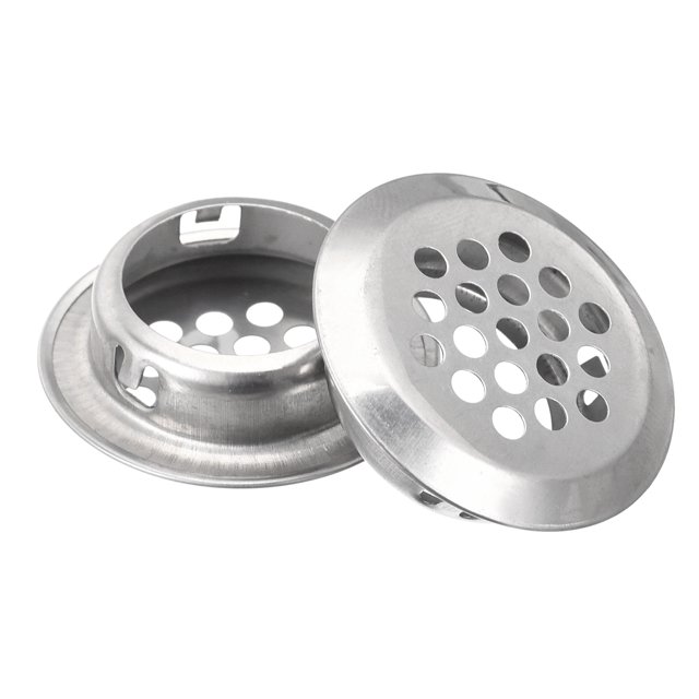 Unique Bargains Évent Circulaire de 25 mm, Lot de 40 Évents d'Air Ronds en Acier Inoxydable, Ton Argent