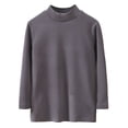 thumbnail image 1 of Childrens Half-High Neck Warm Bottoming Shirt Middle and Large Children Candy Color Parent-Child Models Adult Fall and Winter German Fleece Warm Clothes, 1 of 2