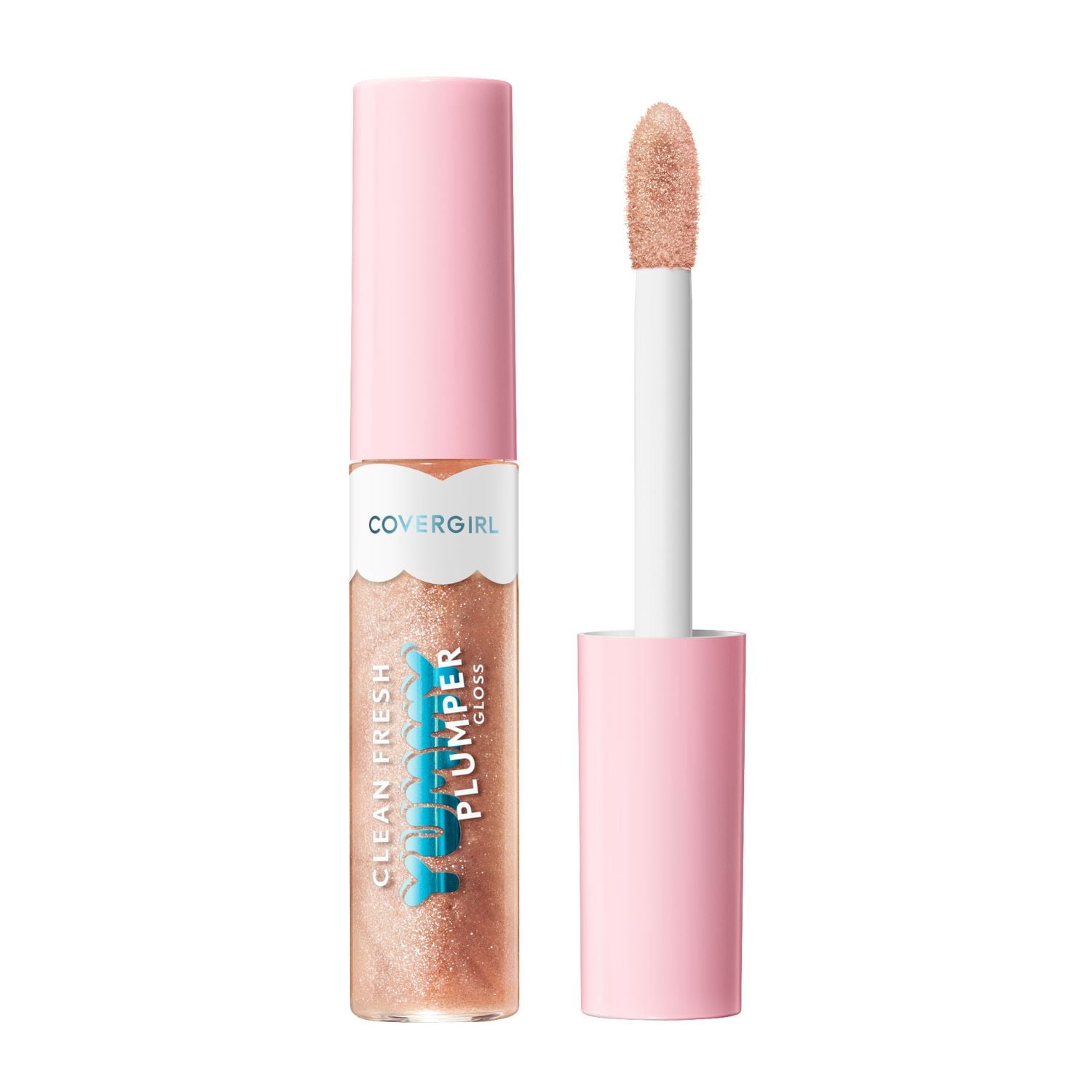 COVERGIRL Clean Fresh Yummy Gloss, Plumper Gloss, Shiny Gloss, Vegan Formula, Volumizing Lip Plumper, Easy to Apply