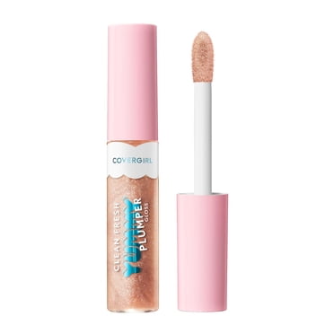 COVERGIRL Clean Fresh Yummy Gloss, Plumper Gloss, Shiny Gloss, Vegan Formula, Volumizing Lip Plumper, Easy to Apply, Minty Flavor