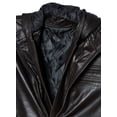 thumbnail image 3 of Men's Rugged Leather Jacket with Hood, 3 of 8