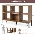 thumbnail image 3 of Costway 6 Cube Storage Shelf Organizer Bookcase Square Cubby Cabinet Bedroom Natural, 3 of 10