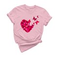 thumbnail image 2 of Meichang Valentine's Day Chemises pour Femmes Imprimé Cœur Manches Courtes Col Rond Pull Ample Décontracté Vacances, 2 of 6