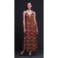 thumbnail image 4 of Bimba Robe Longue Chic Imprimée pour Femmes Feuilles Bohème Été Maxi Tenue de Plage-Xx-Grand, 4 of 6